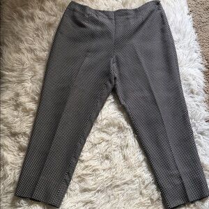 Talbots Monochrome Patterned Cropped Pants
